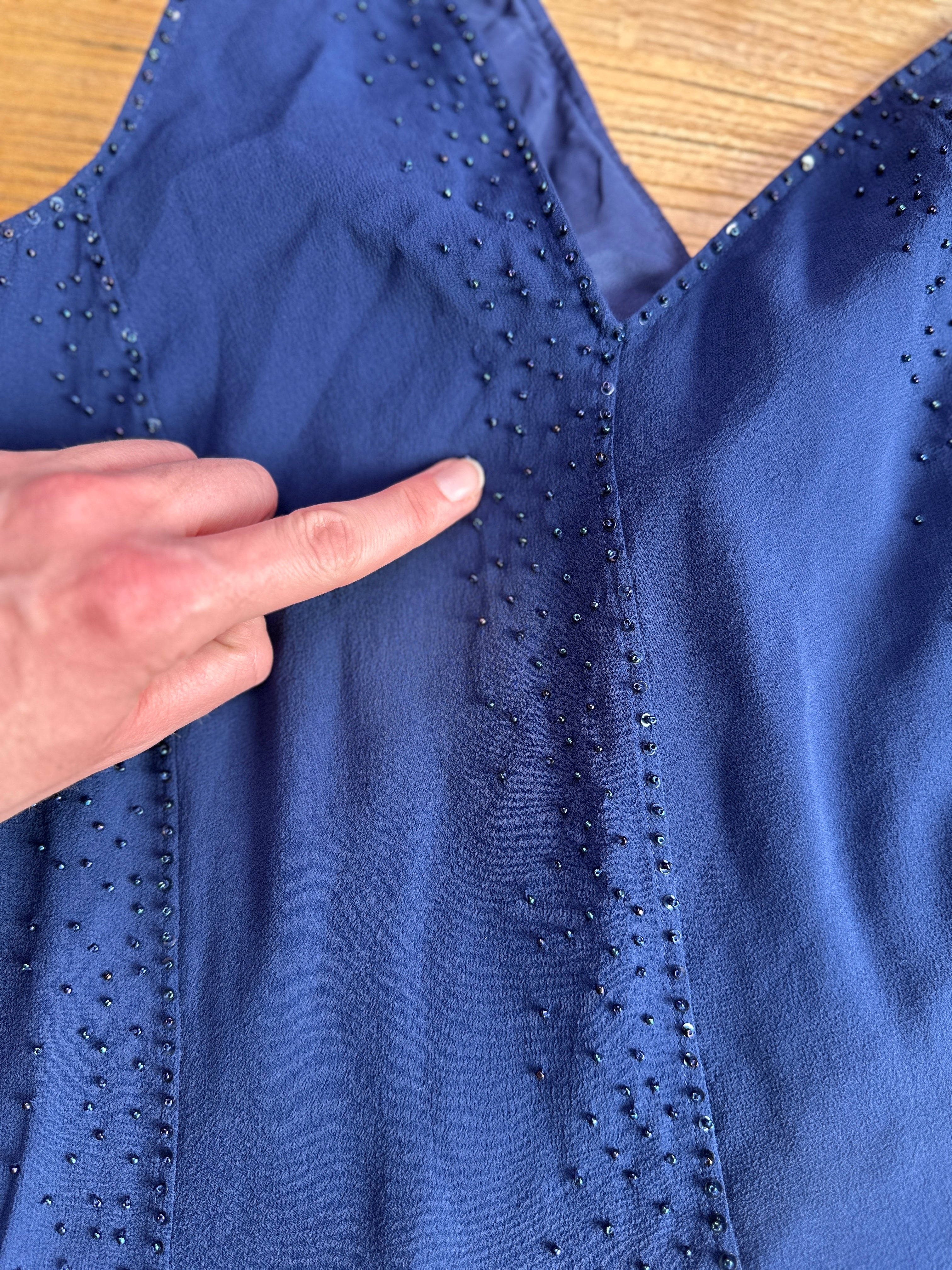 Vintage Blue Fairy Beaded Dress | 12