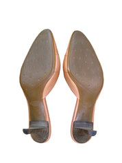 TODS Light Orange Kitten Heels 39.5
