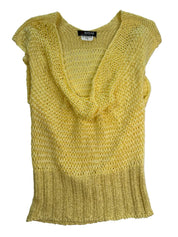 MORGAN DE TOI | Cowl Neck Yellow Sparkle Knit | 8-12