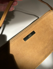GUCCI | Tan Suede Pochette Boat Bag