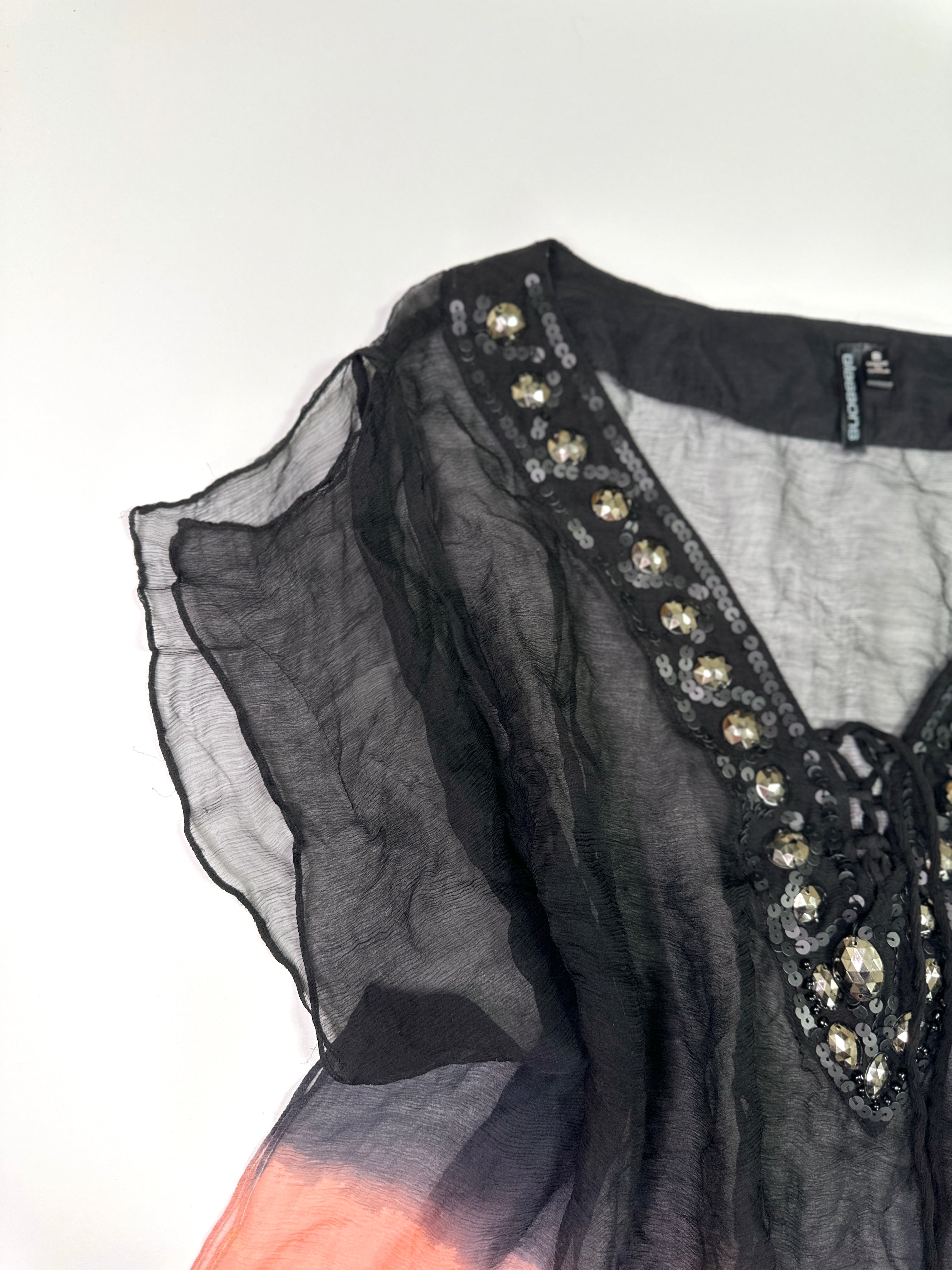 Glassons Silk 00s Ombré Sheer Top | 8