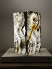 Grey Black Onyx Lamp