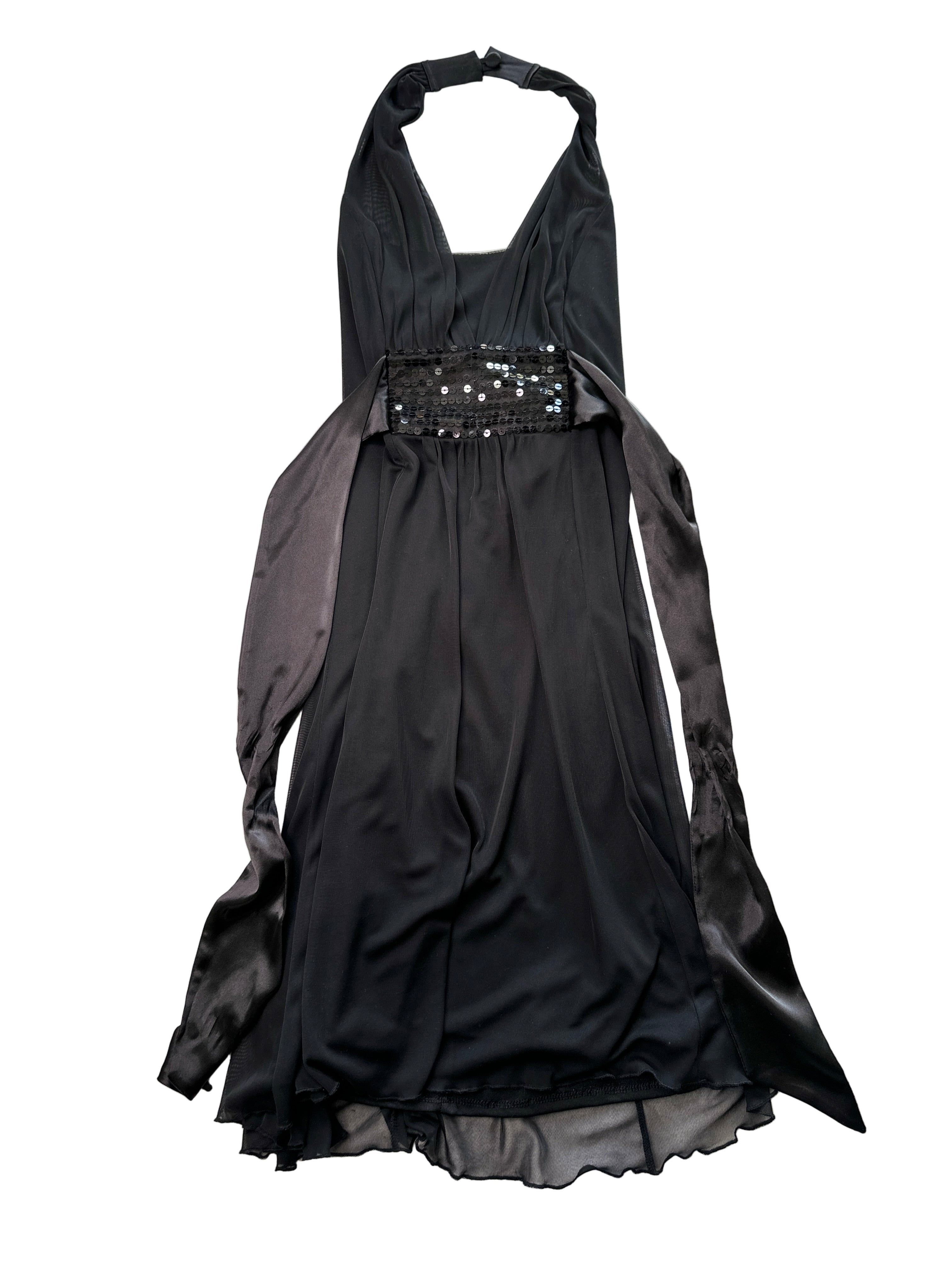 STAX BLACK HALTER DRESS | 10