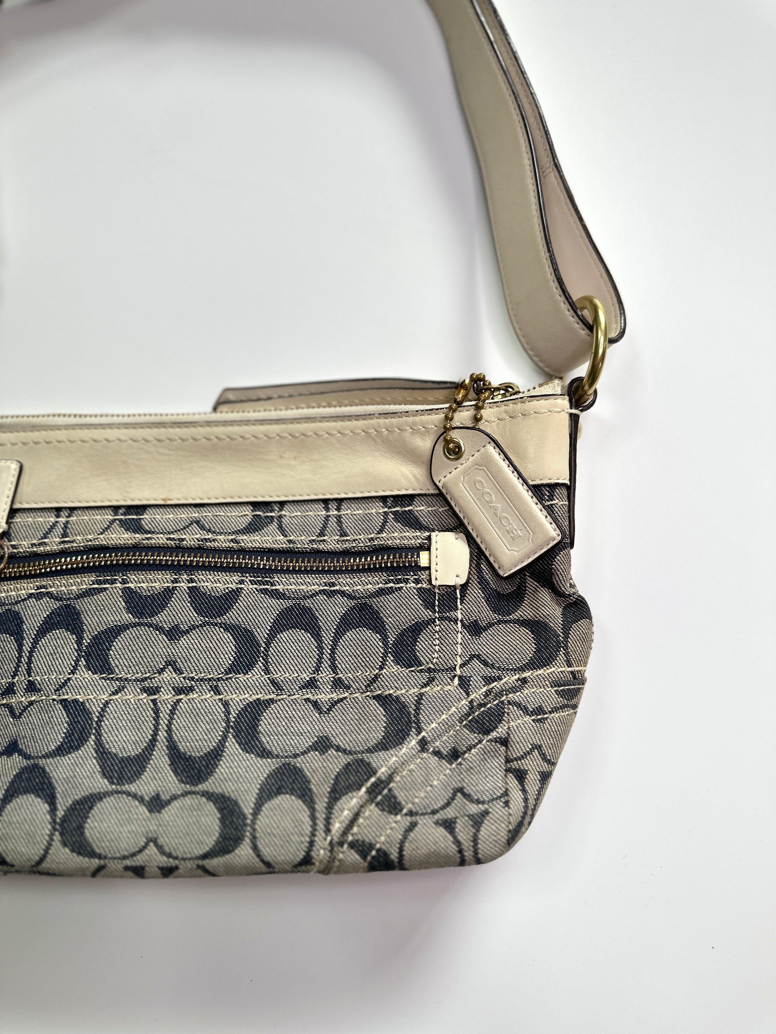 Coach Signature Denim Shoulder Bag