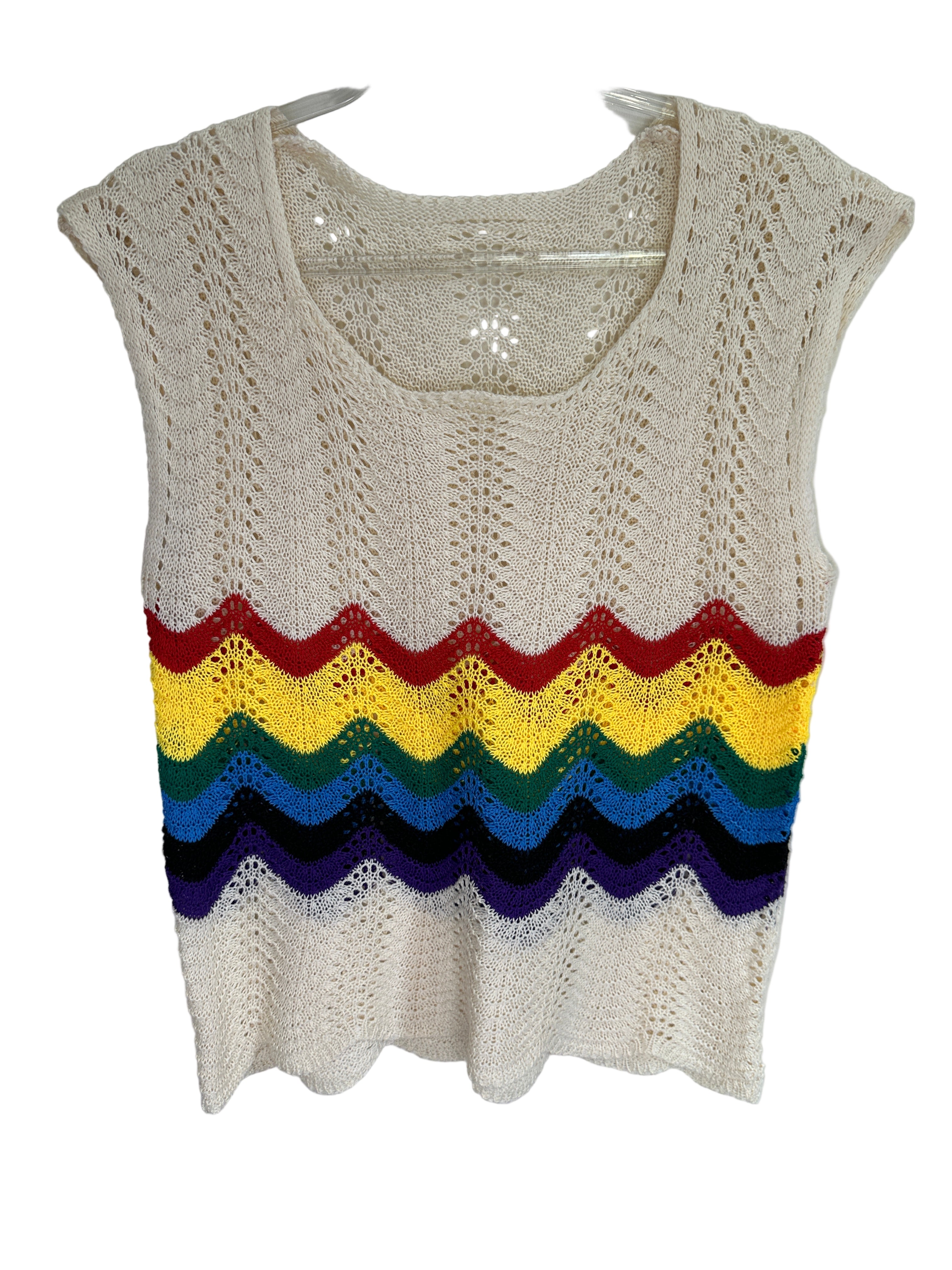 Vinatge Multi Colour Knit Tank | S