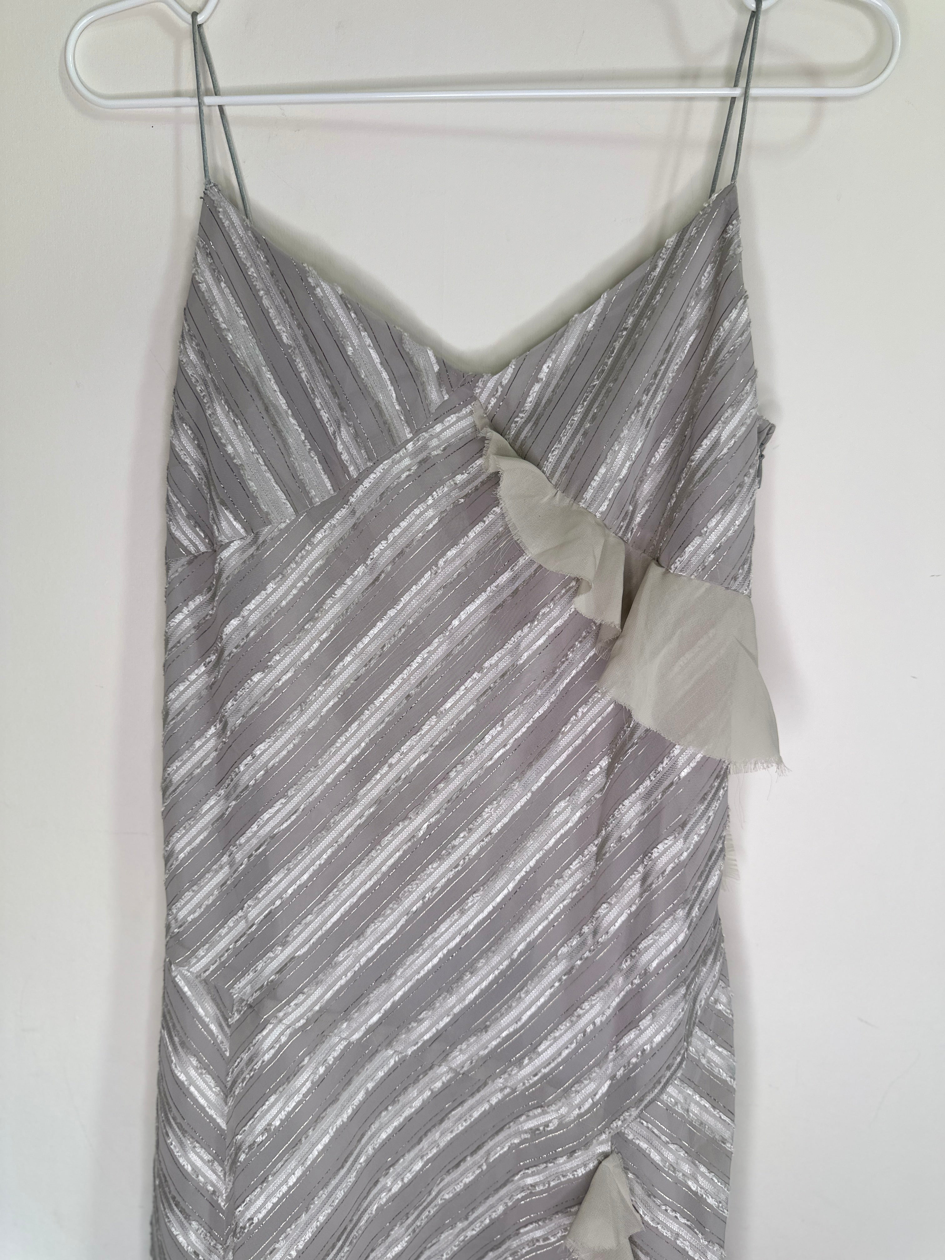 OZOC | Silver Stripe Dress | 8