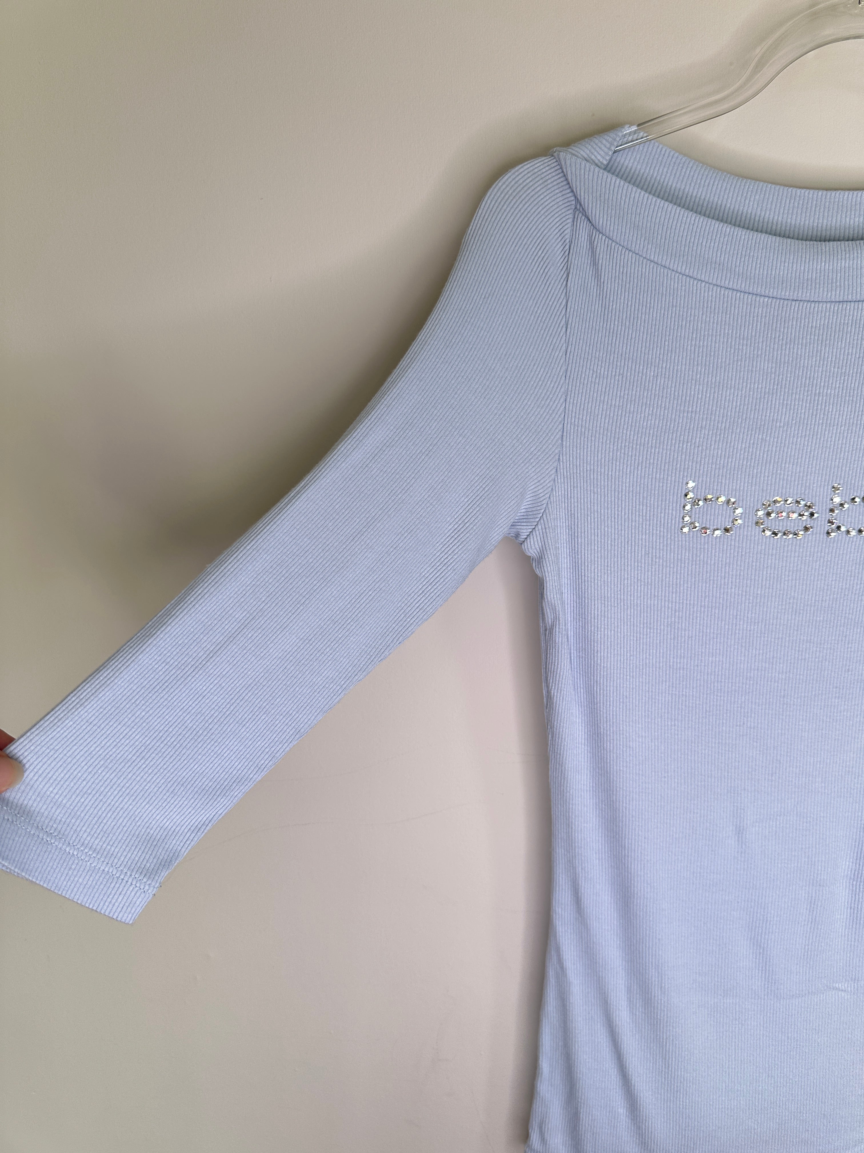 BEBE RARE | 3/4 Sleeve Baby Blue Top | M