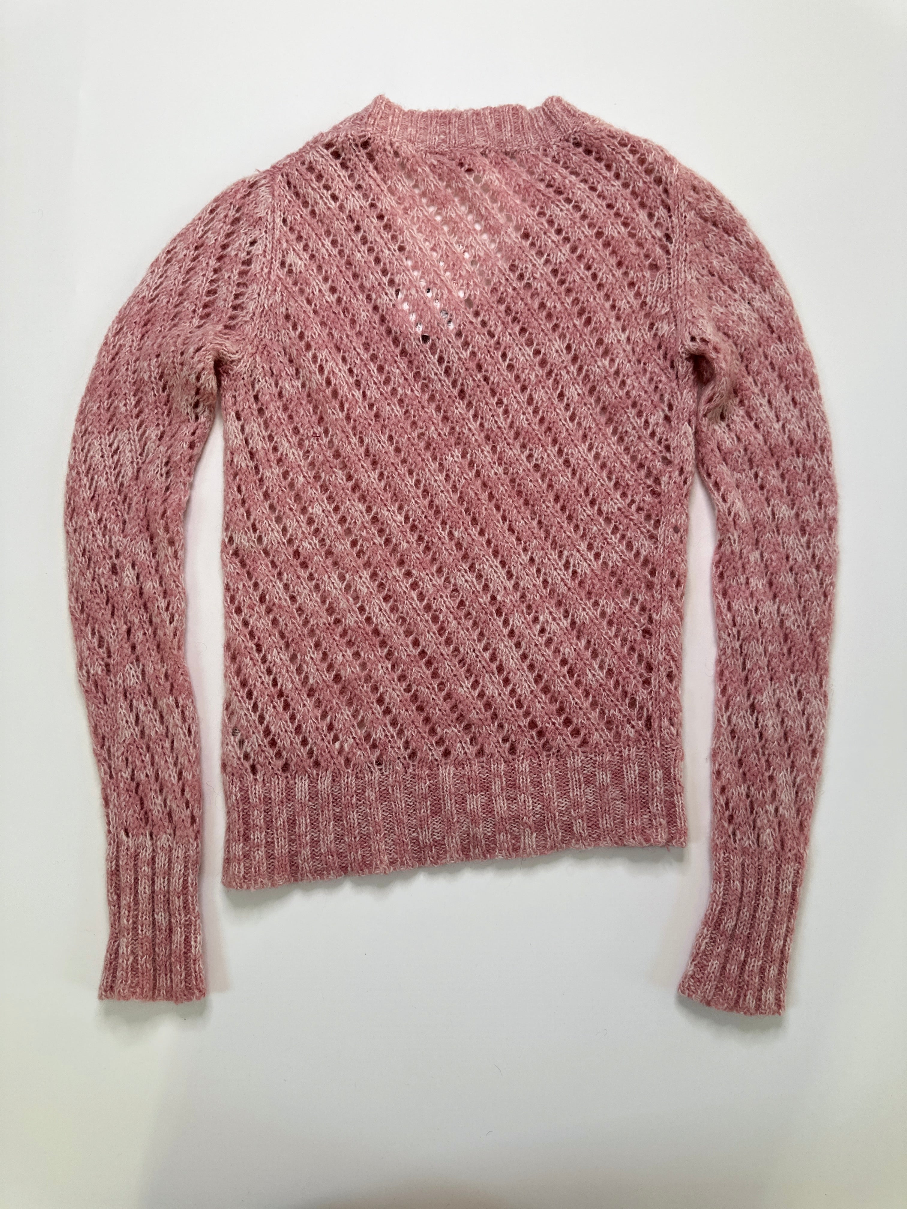 ESPRIT | Mohair & Wool V Pink neck Knit | XS