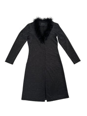 MITIKA | Italian Boutique Black Shimmer fabric Coat| S RRP €350