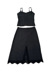 Kookai Paris| 90s-00s Pinstripe Polka Dot Set | 8