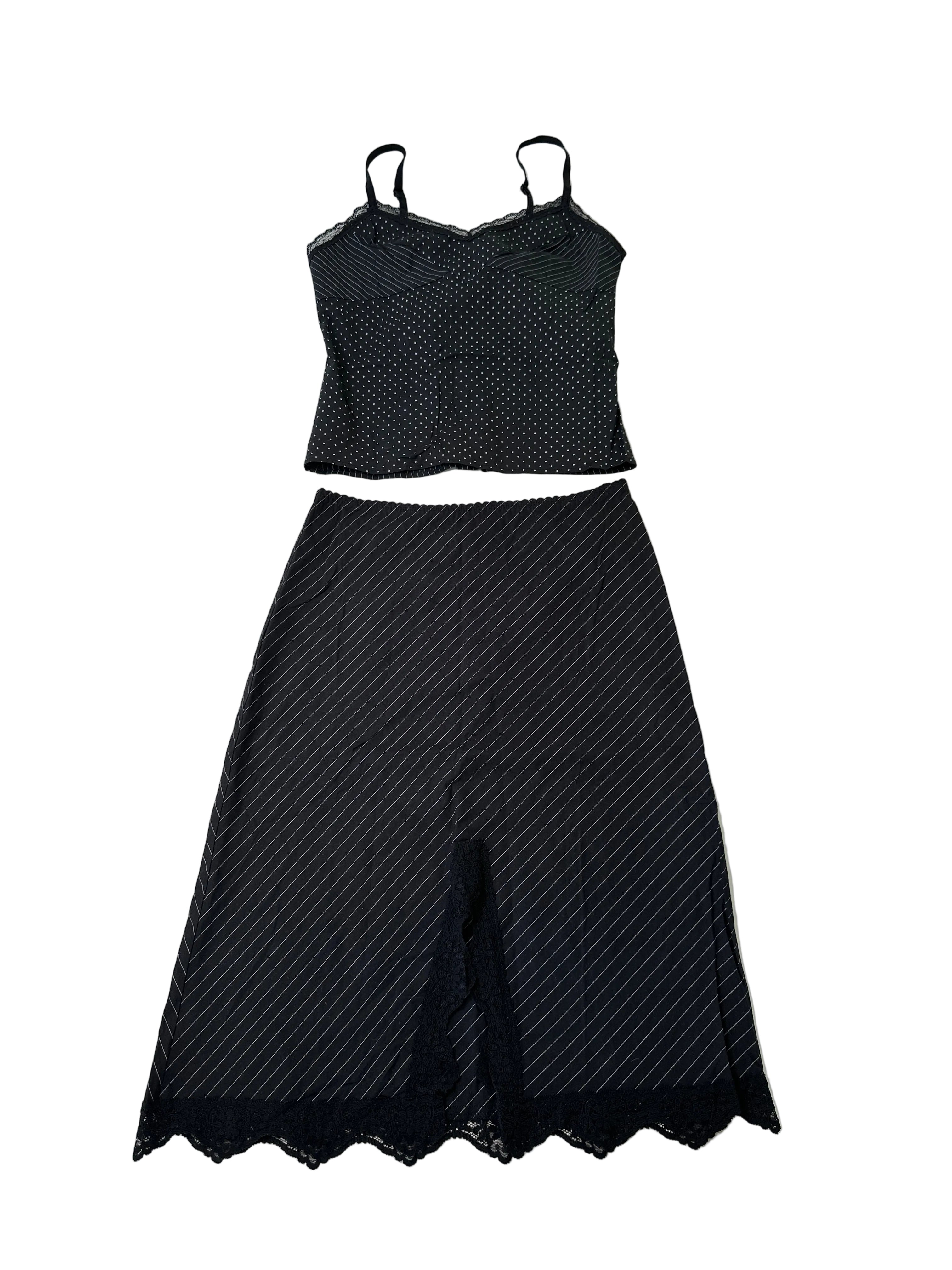 Kookai Paris| 90s-00s Pinstripe Polka Dot Set | 8