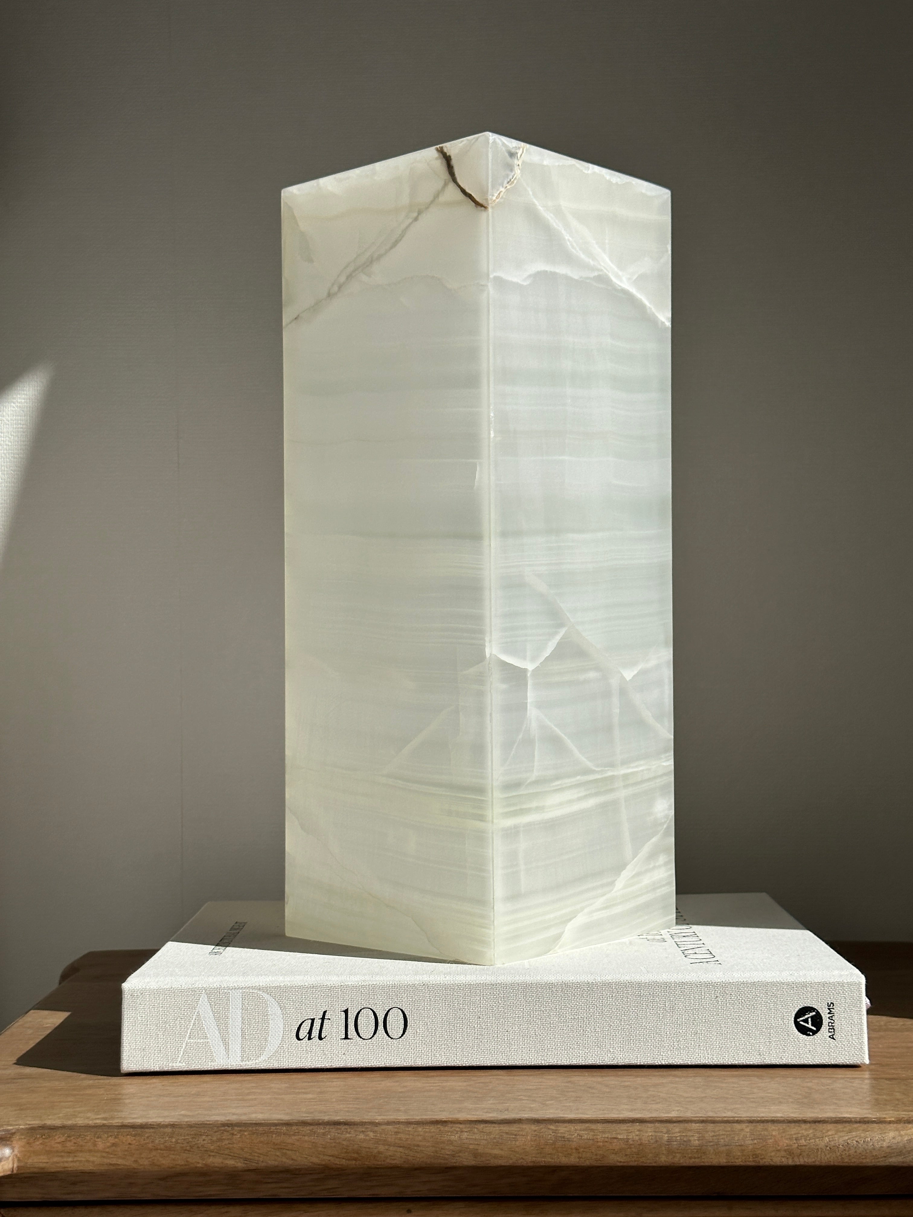 Prism White Onyx Lamp