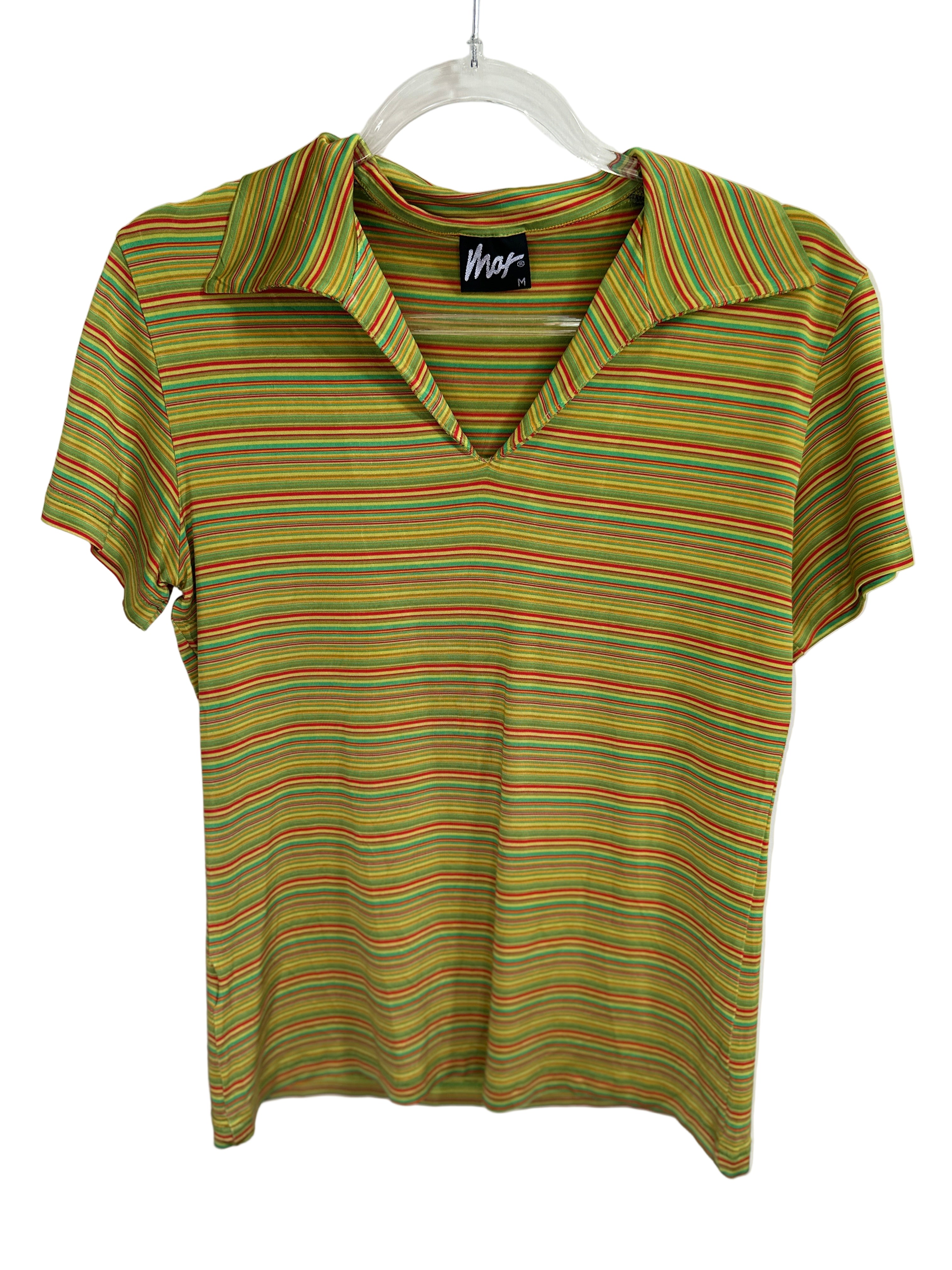MAX 90s | Stripe Retro Polo | M