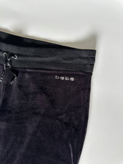 BEBE Black Velour Pant | M