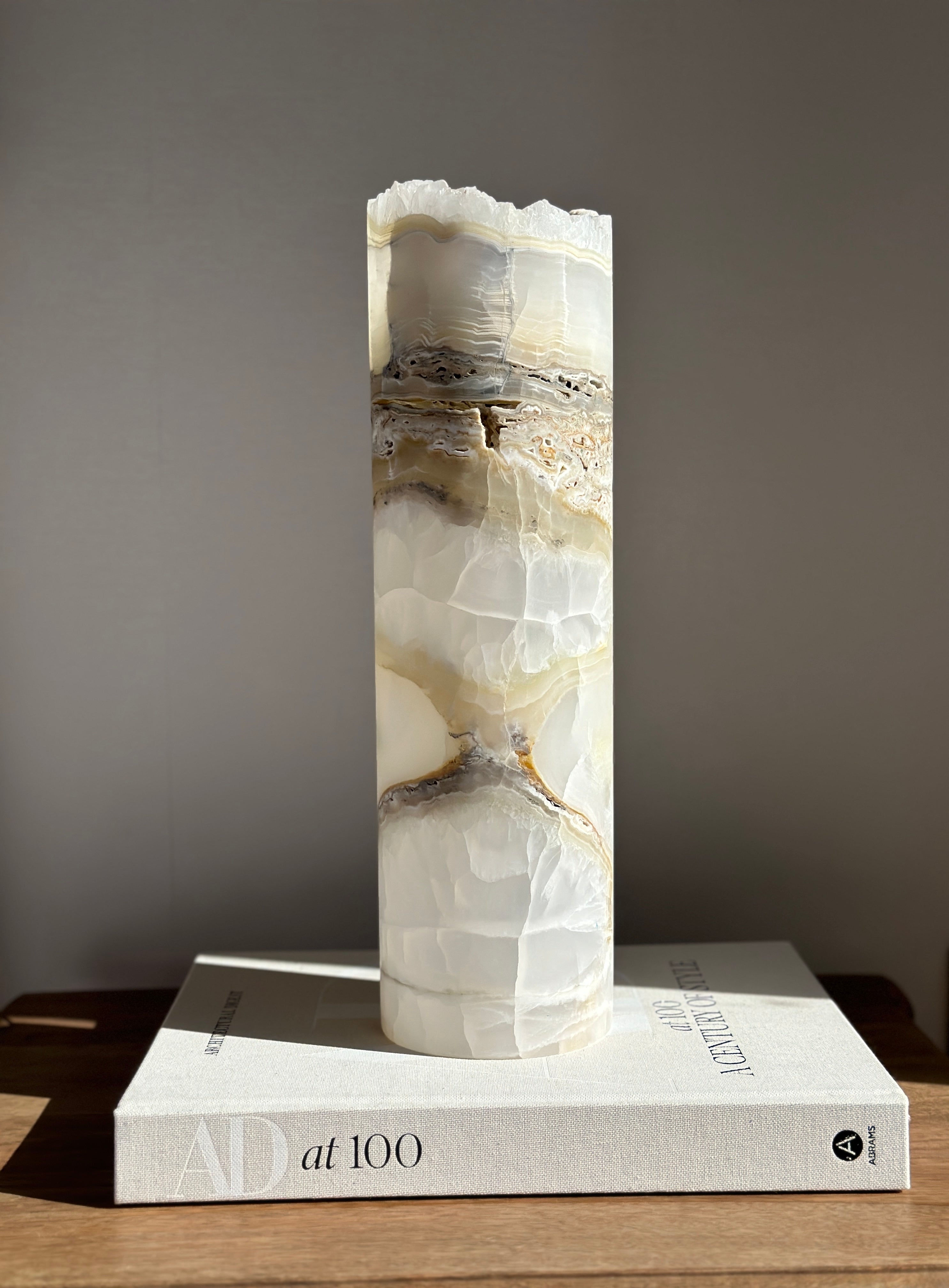 White & Green Onyx Lamp