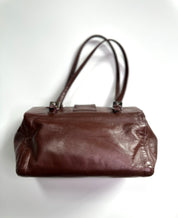 FENDI Burgundy Bento Box Bag