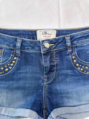 LTB Rhinestone Jean Shorts | 8