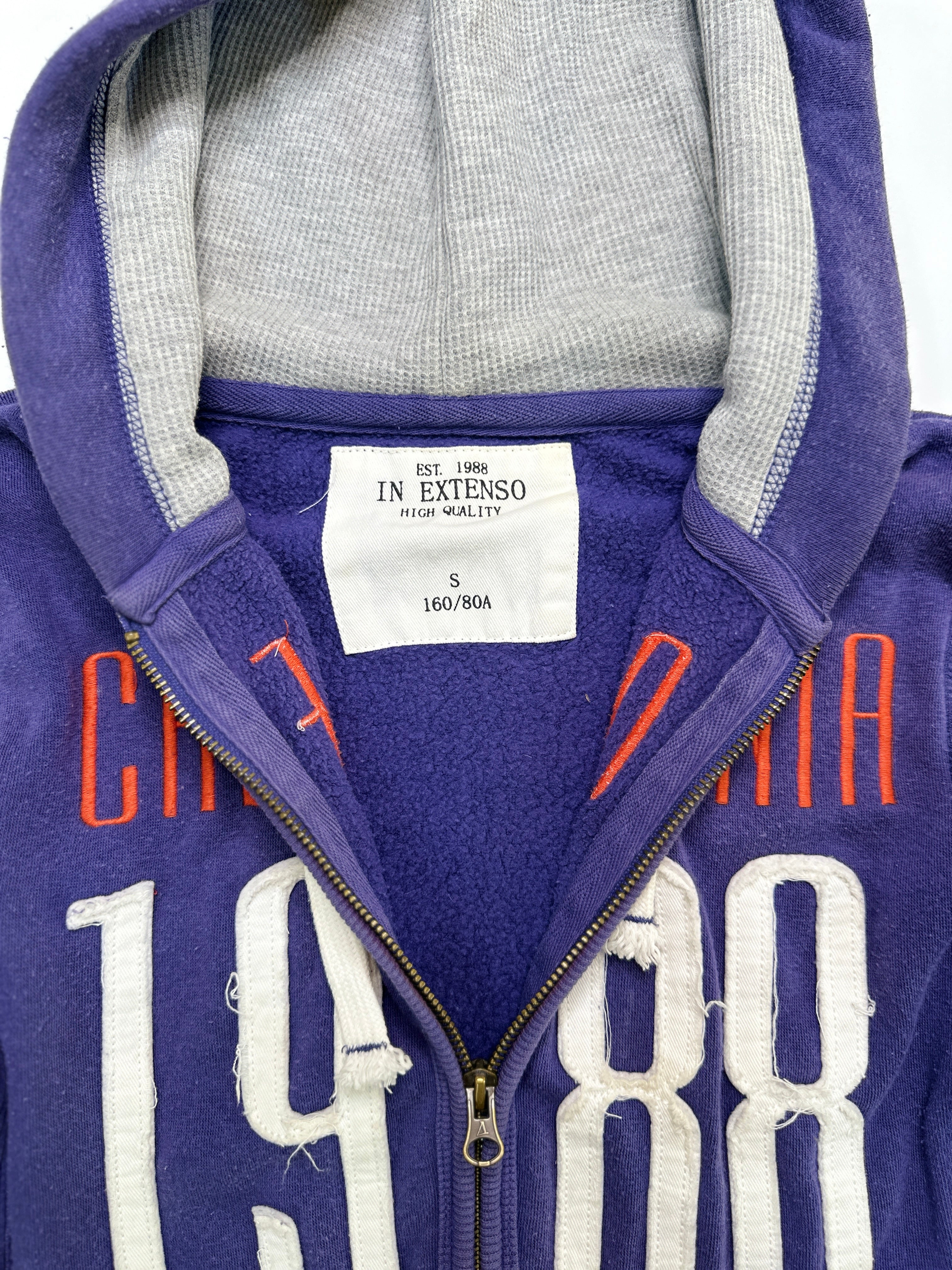 In Extenso | California 1988 Navy Full Zipper Hoodie | S