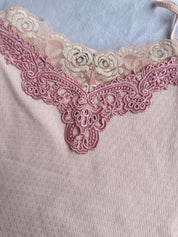 WANKO | Pink Lace Rhinestone Cami | 8