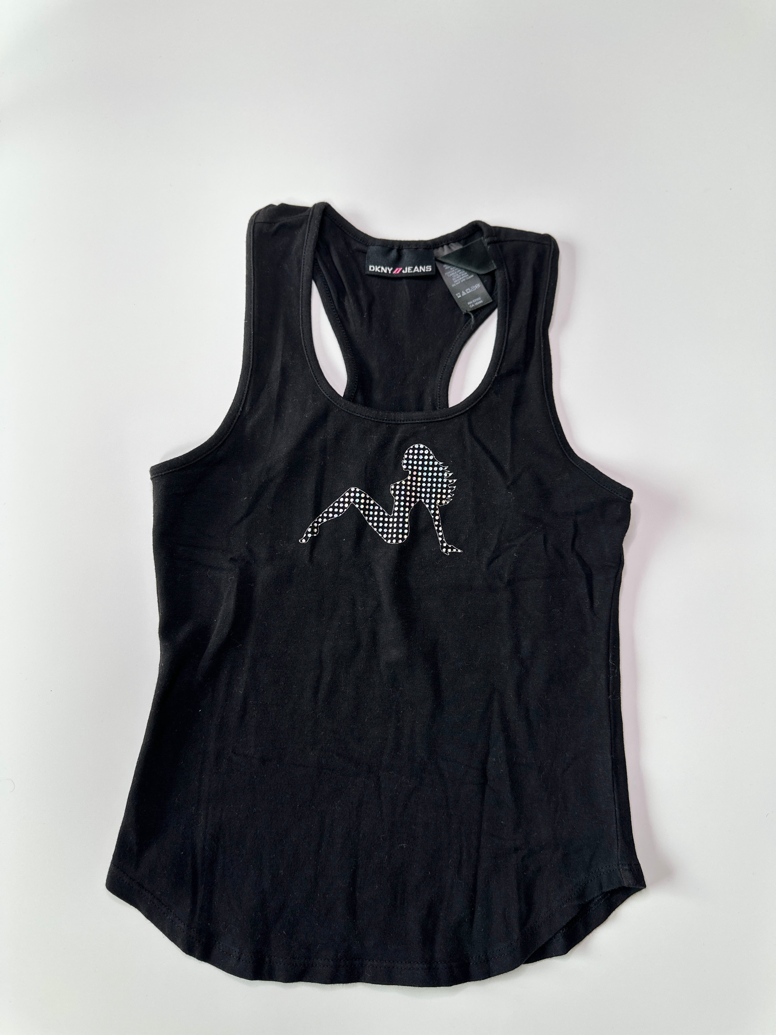 DKNY 00s Graphic Racerback Tank | xs