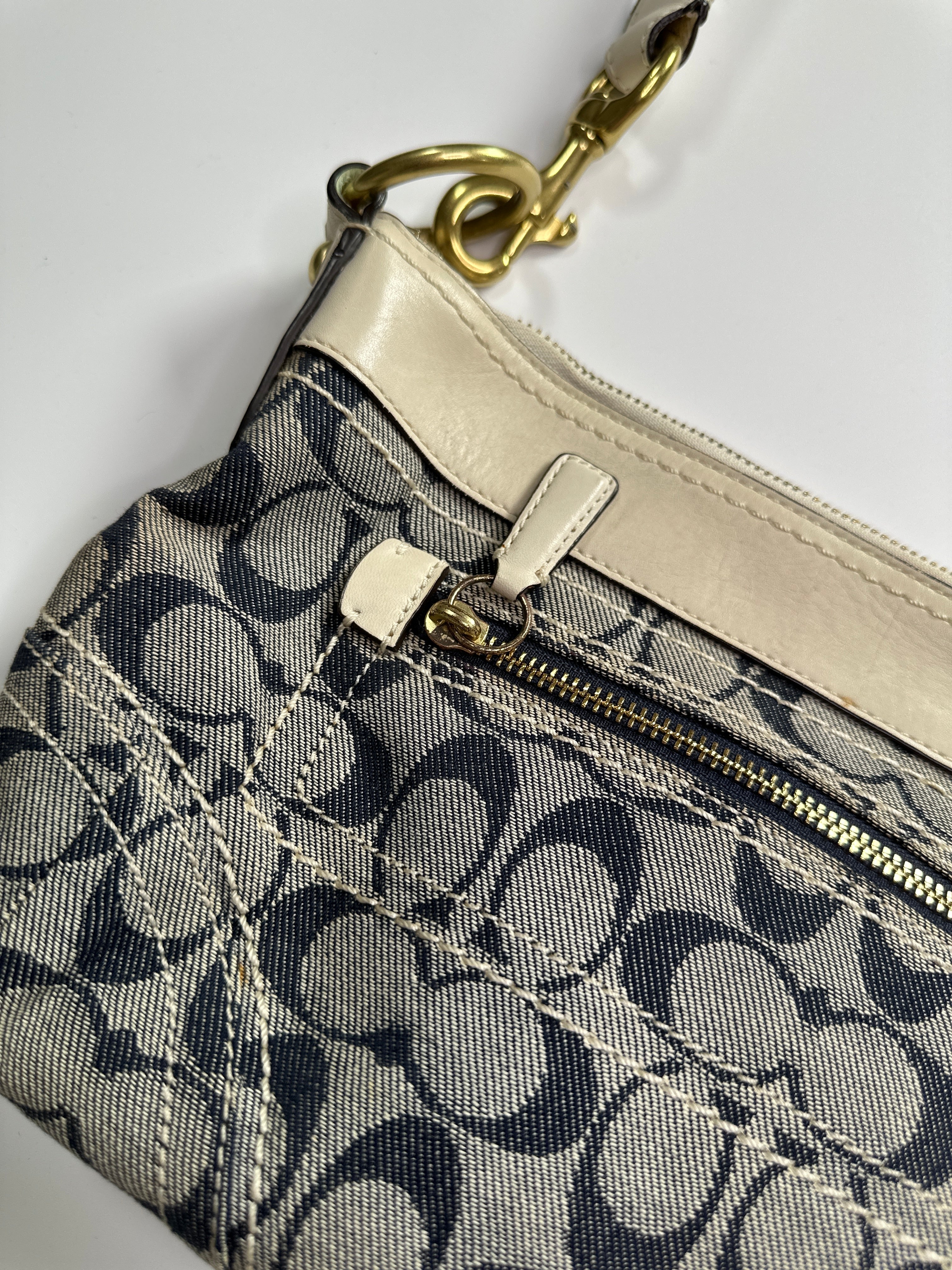 Coach Signature Denim Shoulder Bag