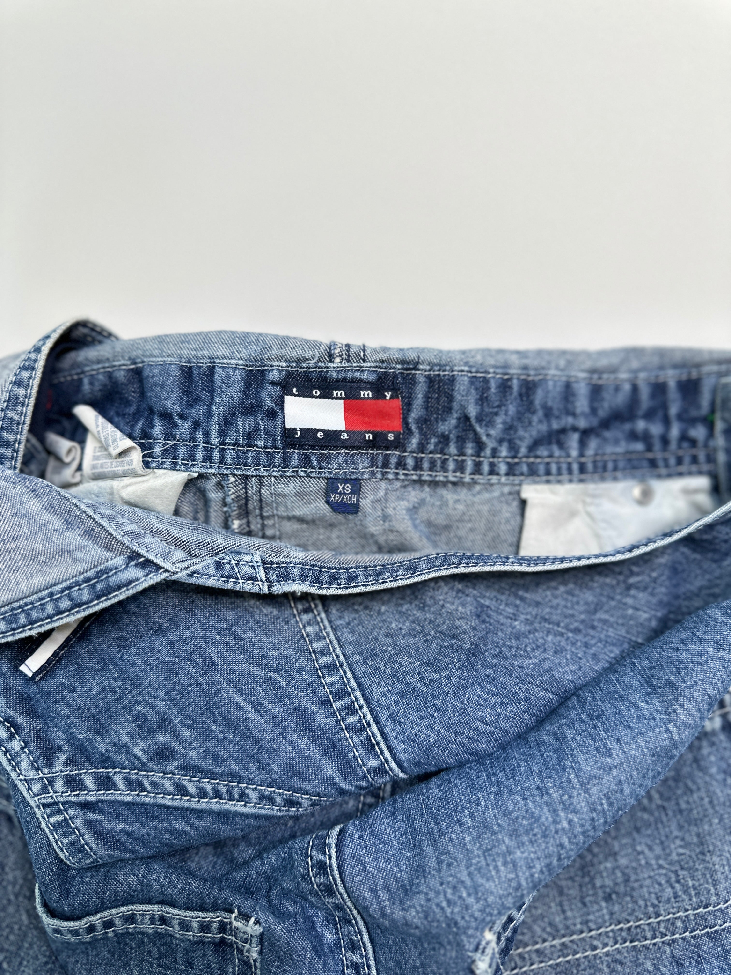 Tommy Hilfiger Vintage | 90s Denim Overalls | XS