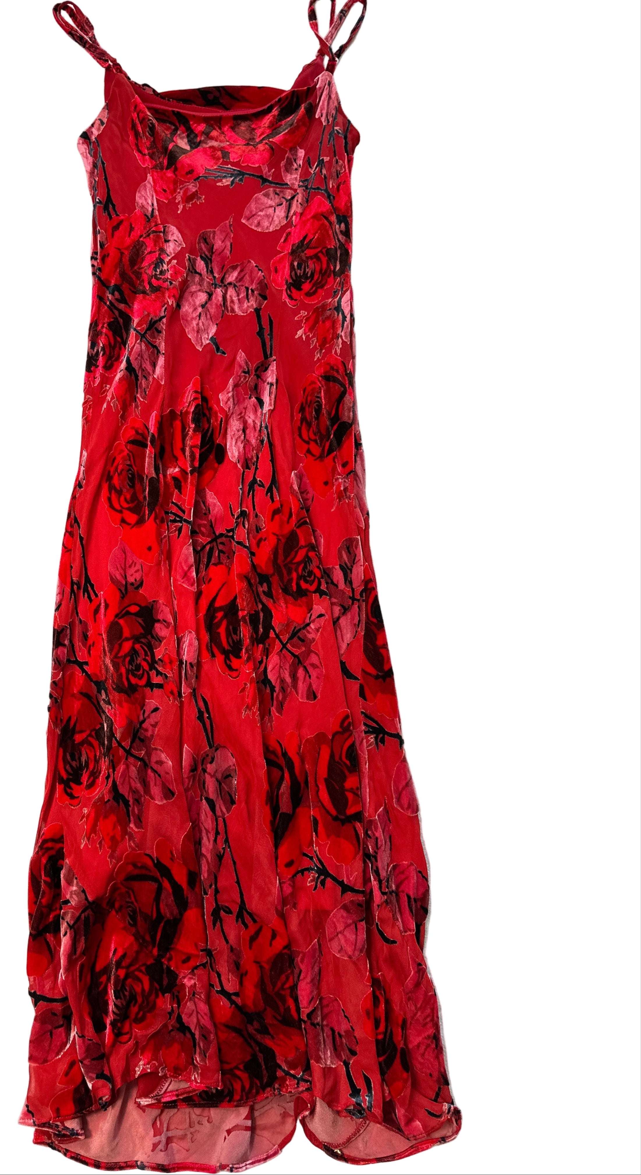 JOI ROSE VELVET DETAIL DRESS | 10-14