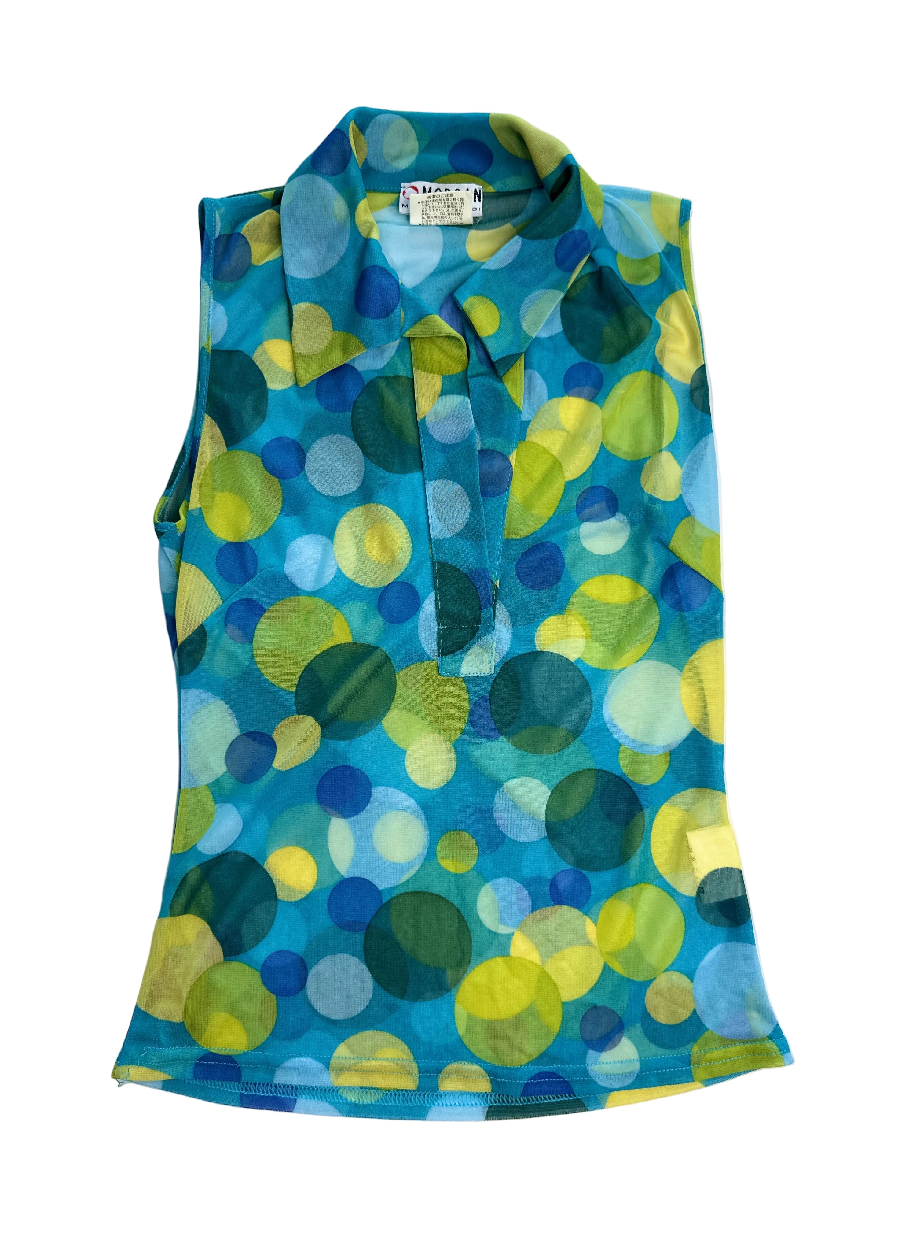 MORGAN DE TOI | Blue bubble Sheer Tank Top | 8