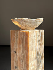 Amber Banded Matte Onyx Bowl