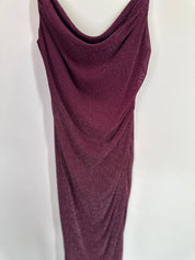 PAGANI Sparkling Purple Cowl Neck Dress | 8