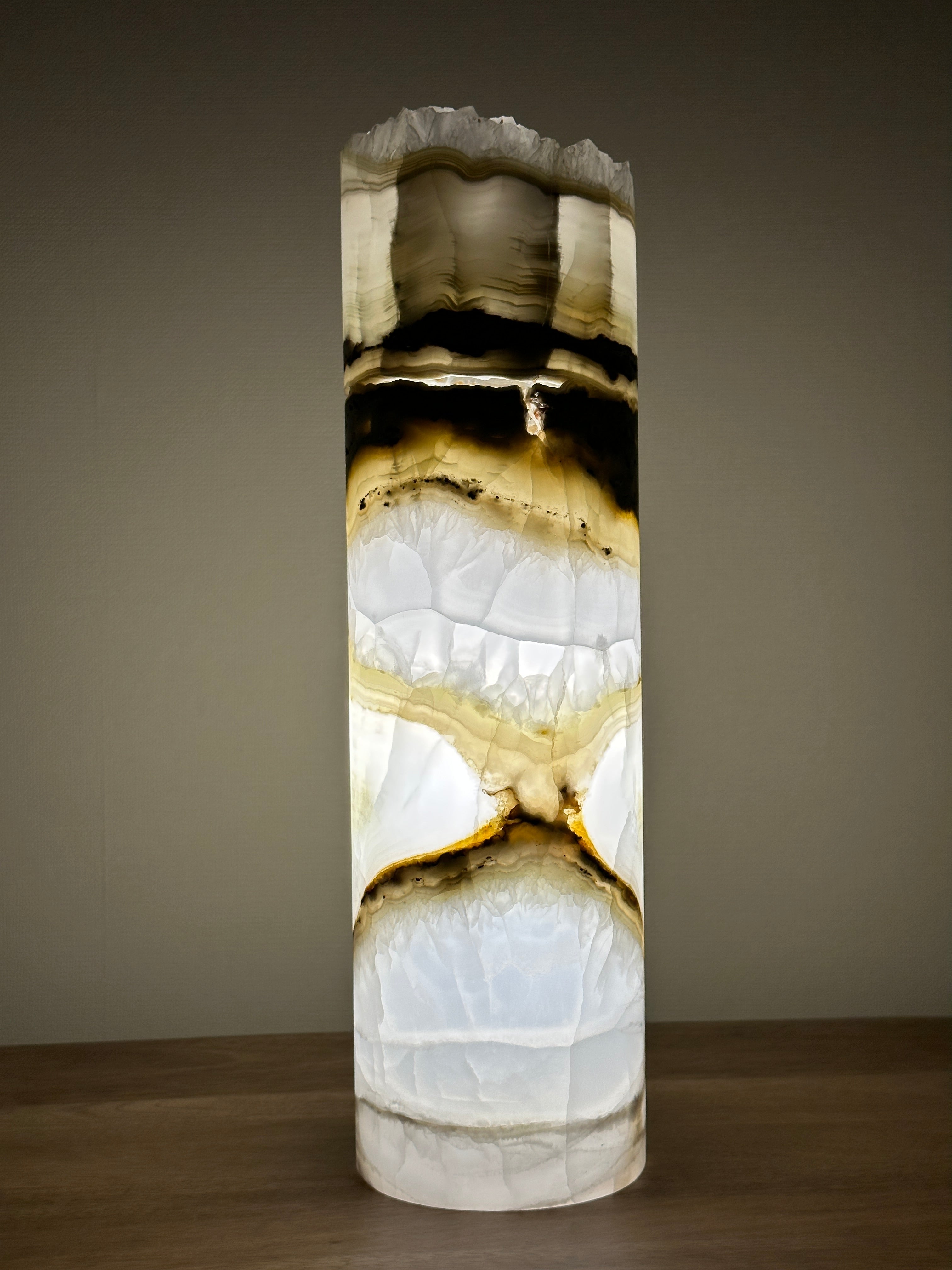 White & Green Onyx Lamp