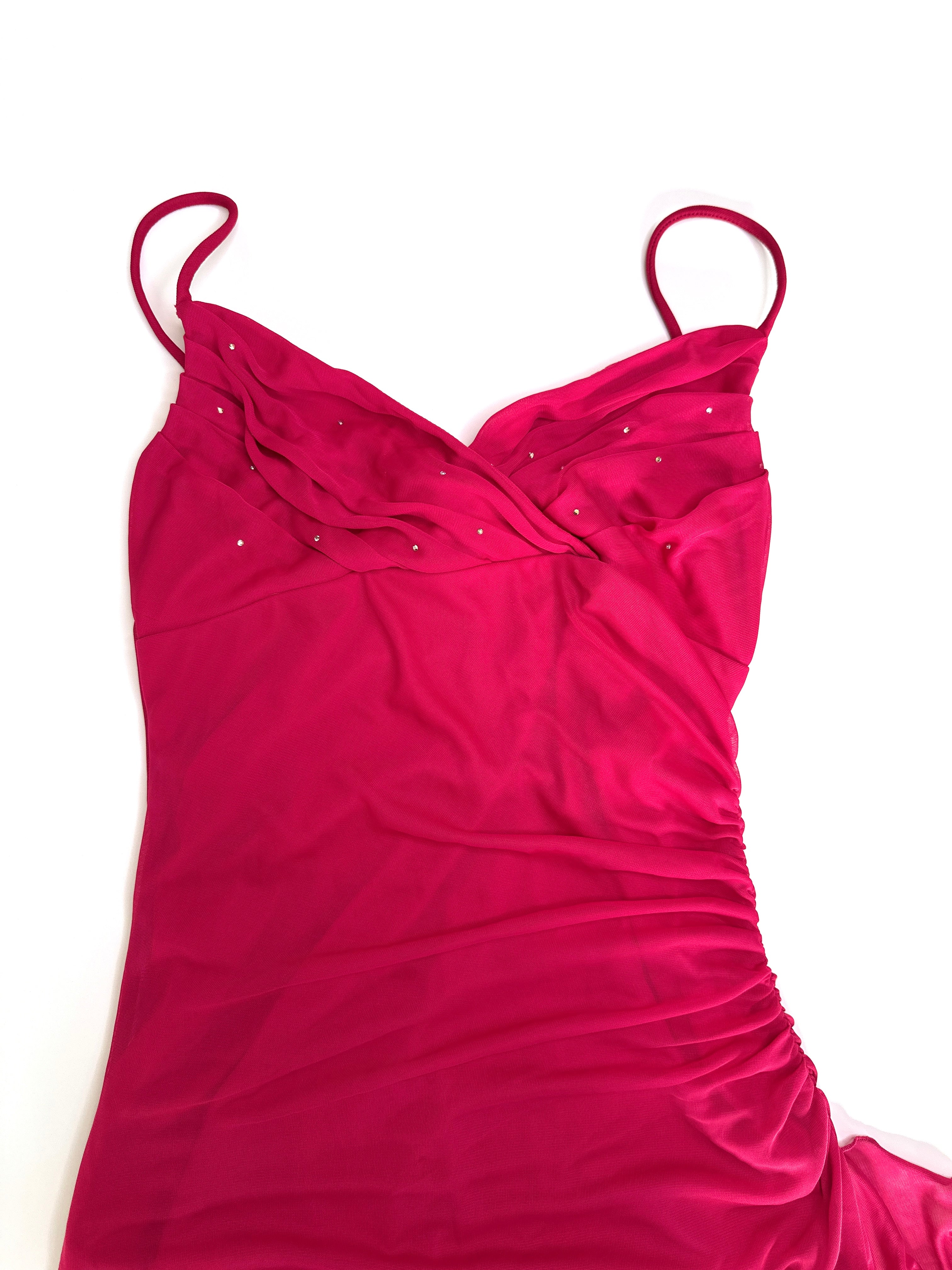 City Triangles | Y2K Hot Pink Made in USA Dress | L
