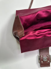 FENDI Burgundy Bento Box Bag