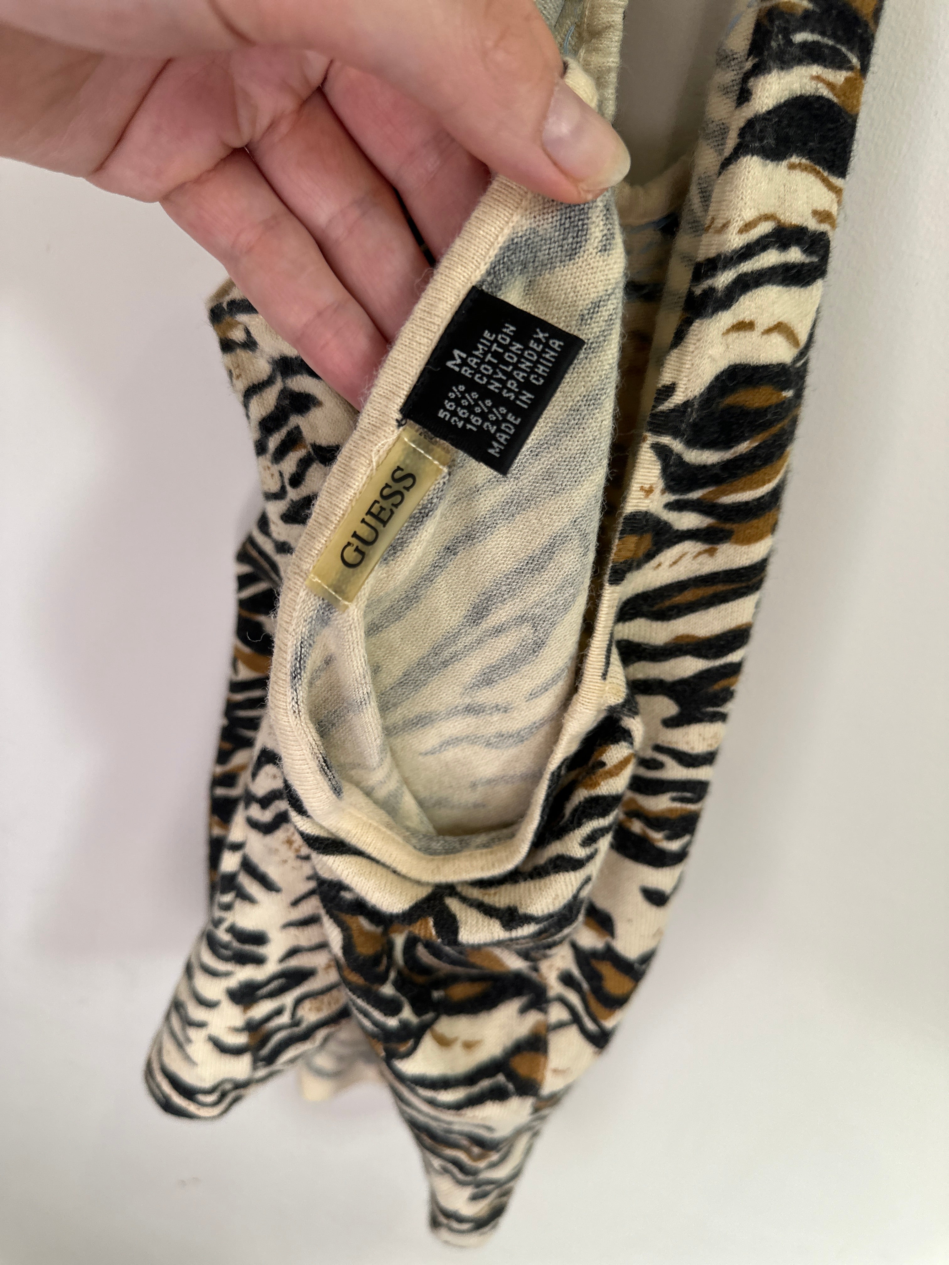 GUESS EXOTIC BEADED HALTER | M | RARE