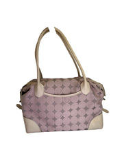 ANNA SUI | Lilac Silver Canvas Boston Bag