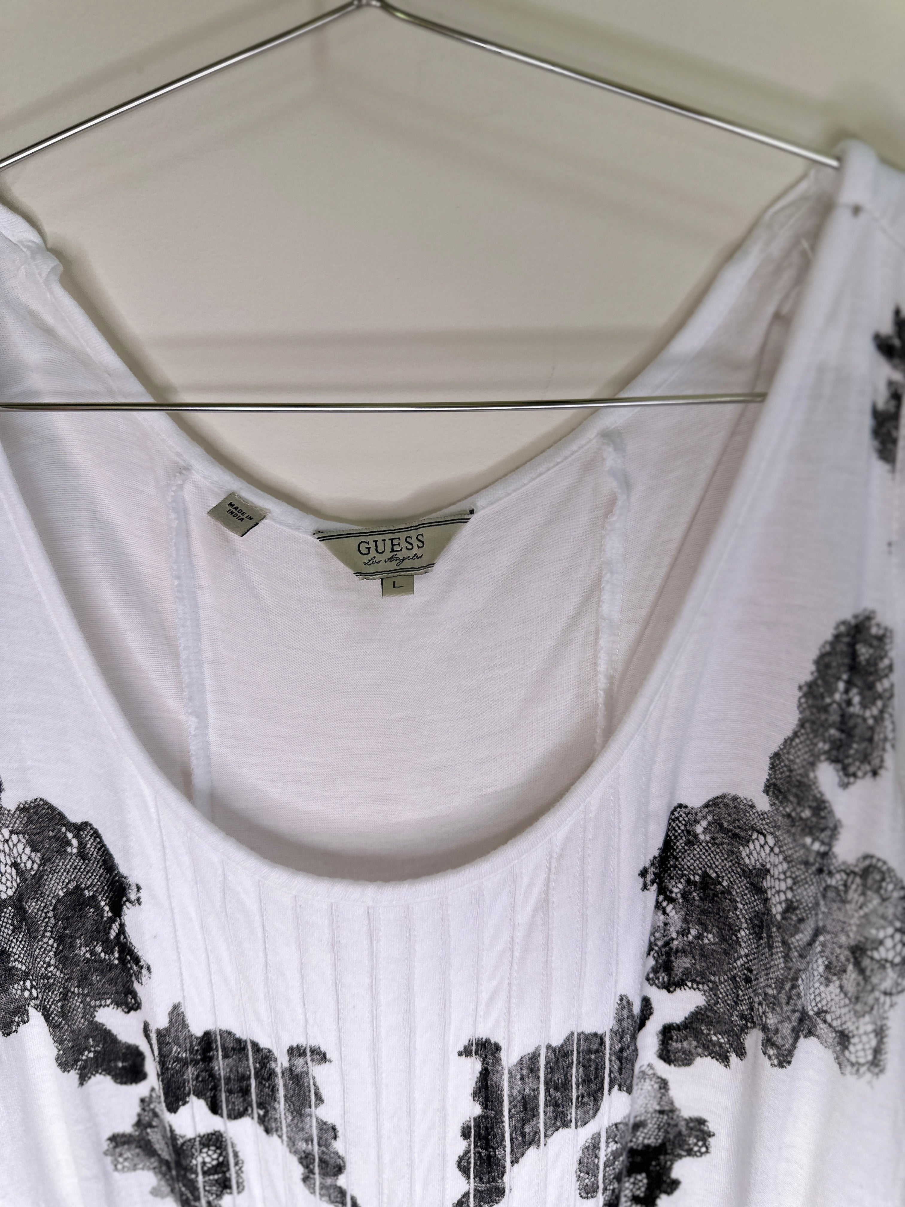 Guess | White Graphic Tank Top | L