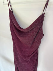 PAGANI Sparkling Purple Cowl Neck Dress | 8
