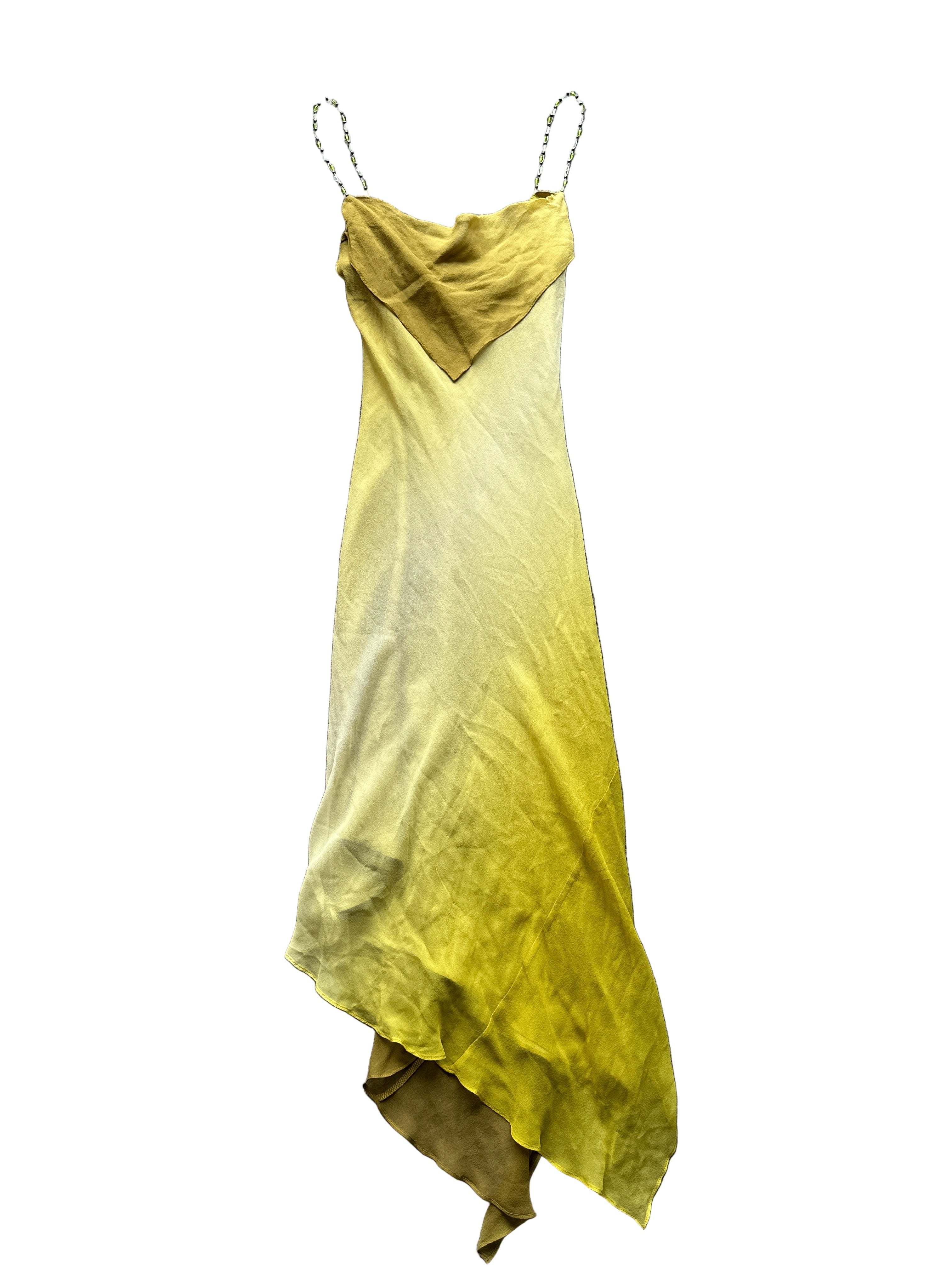 Rare Vintage Shelli Segal Bead & Silk Asymical Dress | 6