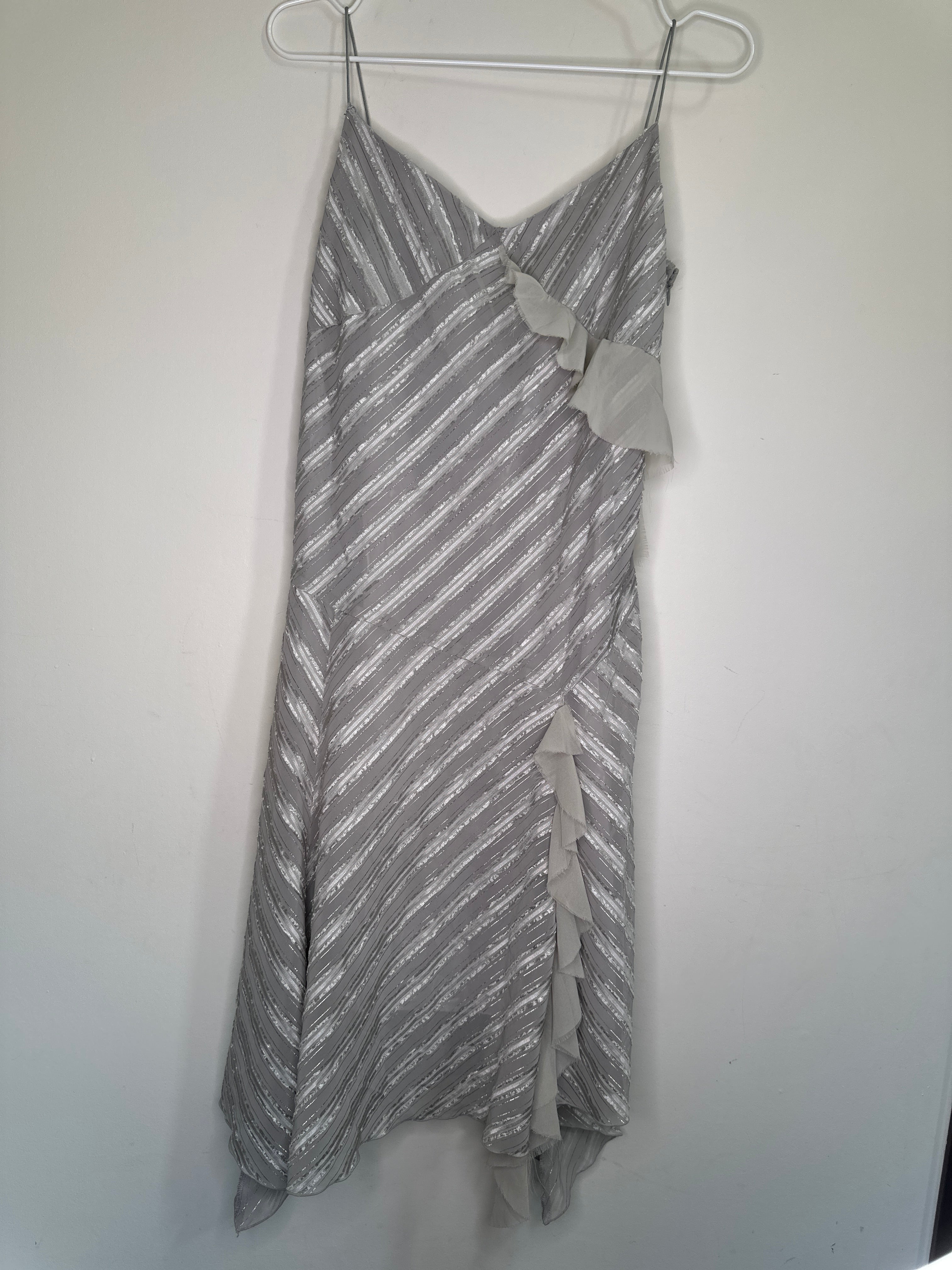 OZOC | Silver Stripe Dress | 8