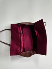 FENDI Burgundy Bento Box Bag