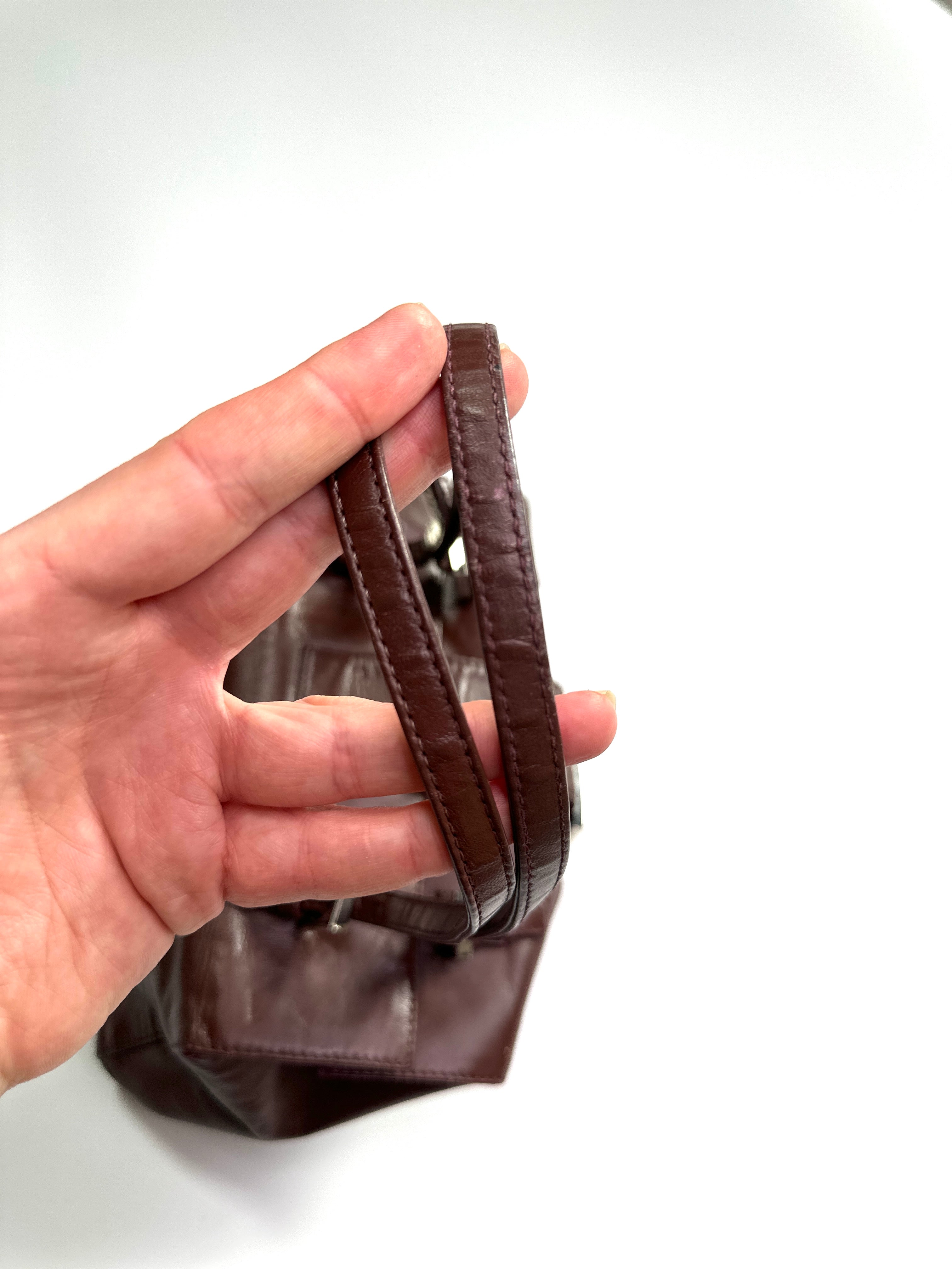 FENDI Burgundy Bento Box Bag