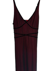 Vinatge Purple Patch Black Sheer Dress 90s