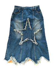 Grunge Punk Fairy Grunge Star Denim Skirt | 12