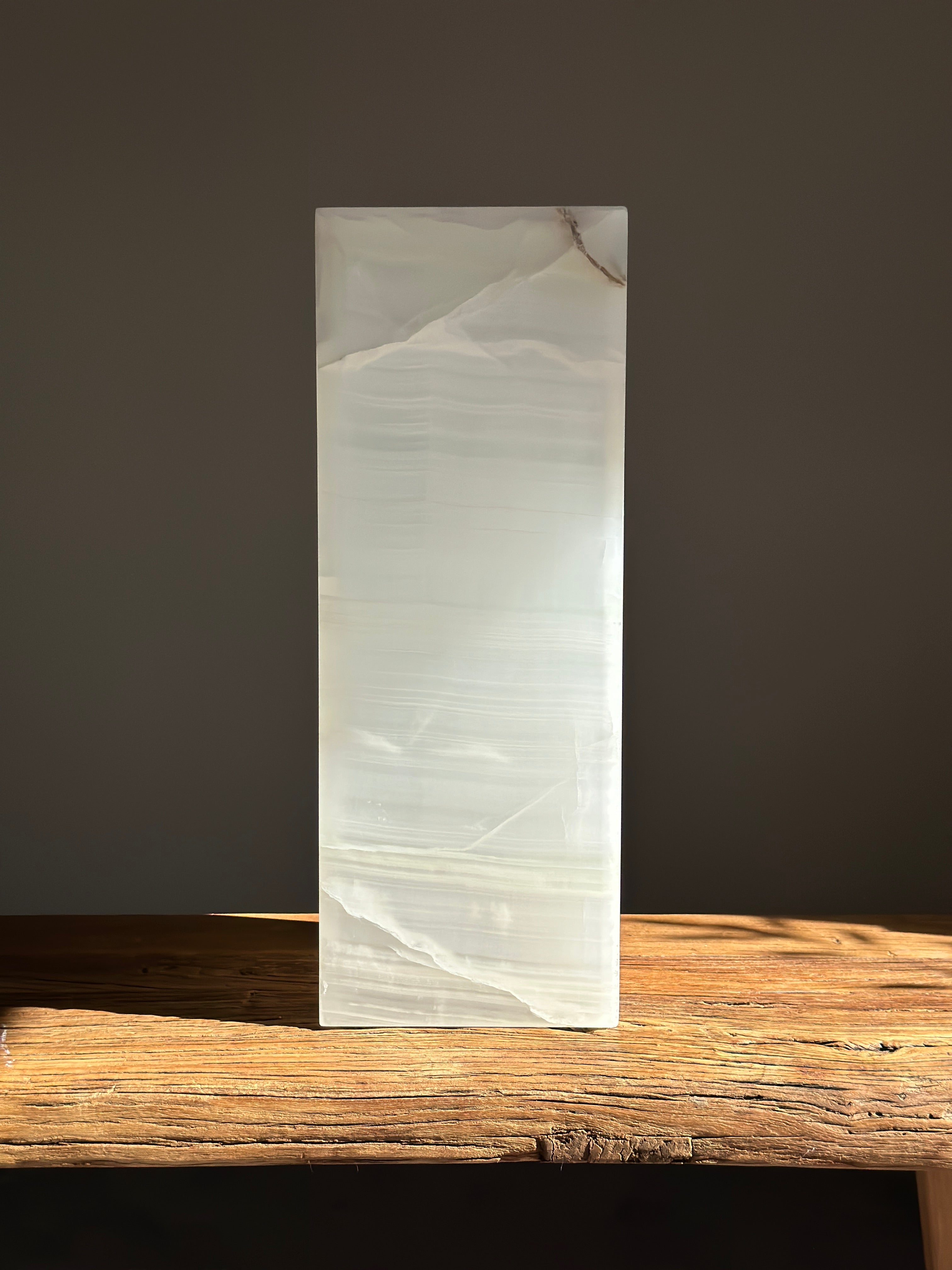 Prism White Onyx Lamp