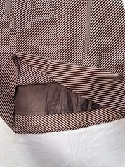 BROWN & PINK/BEIGE STRIPE HALTER NECK DRESS | 8