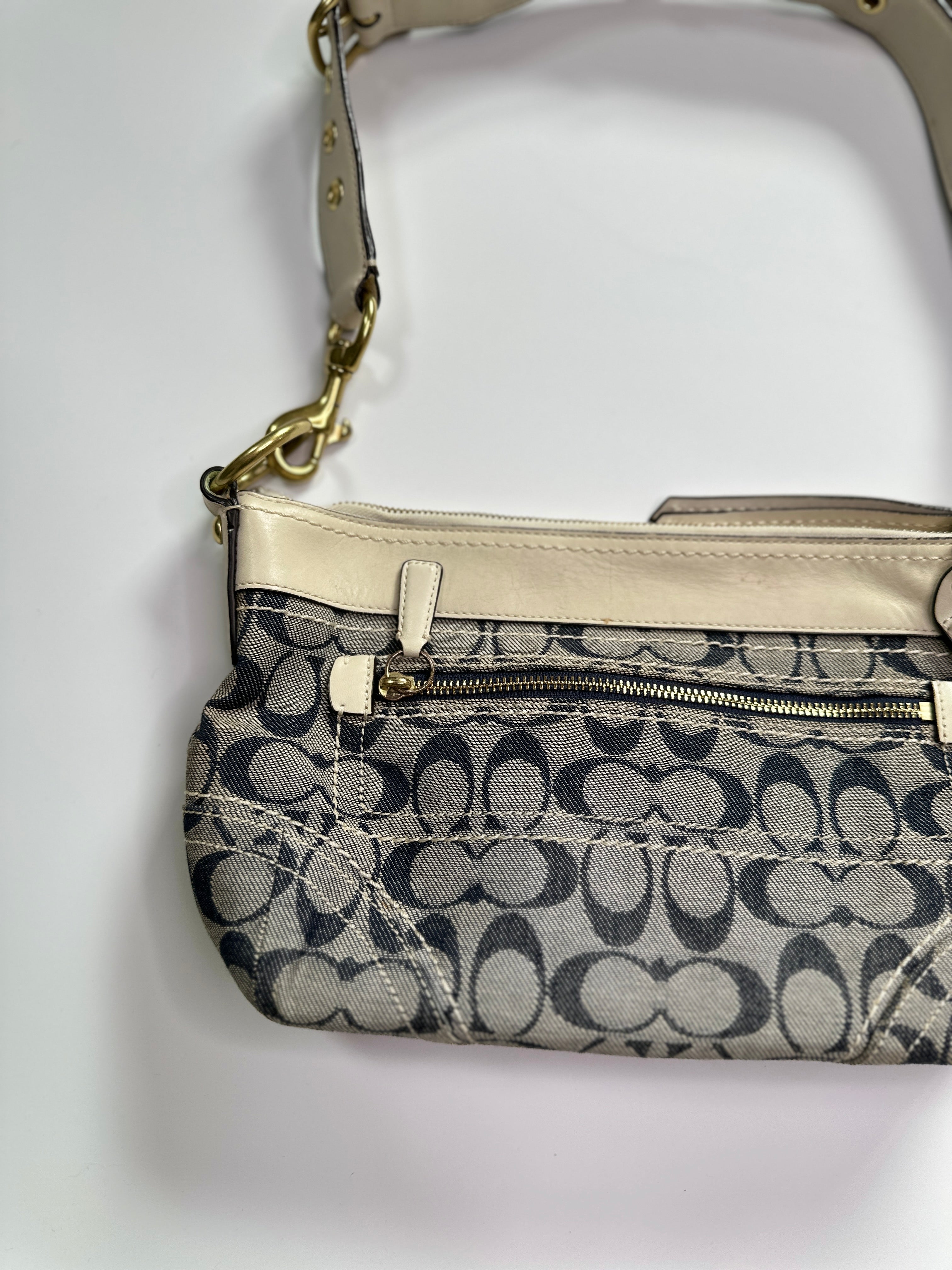 Coach Signature Denim Shoulder Bag