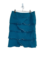 Browns | Teal Denim Layered Skirt | 10