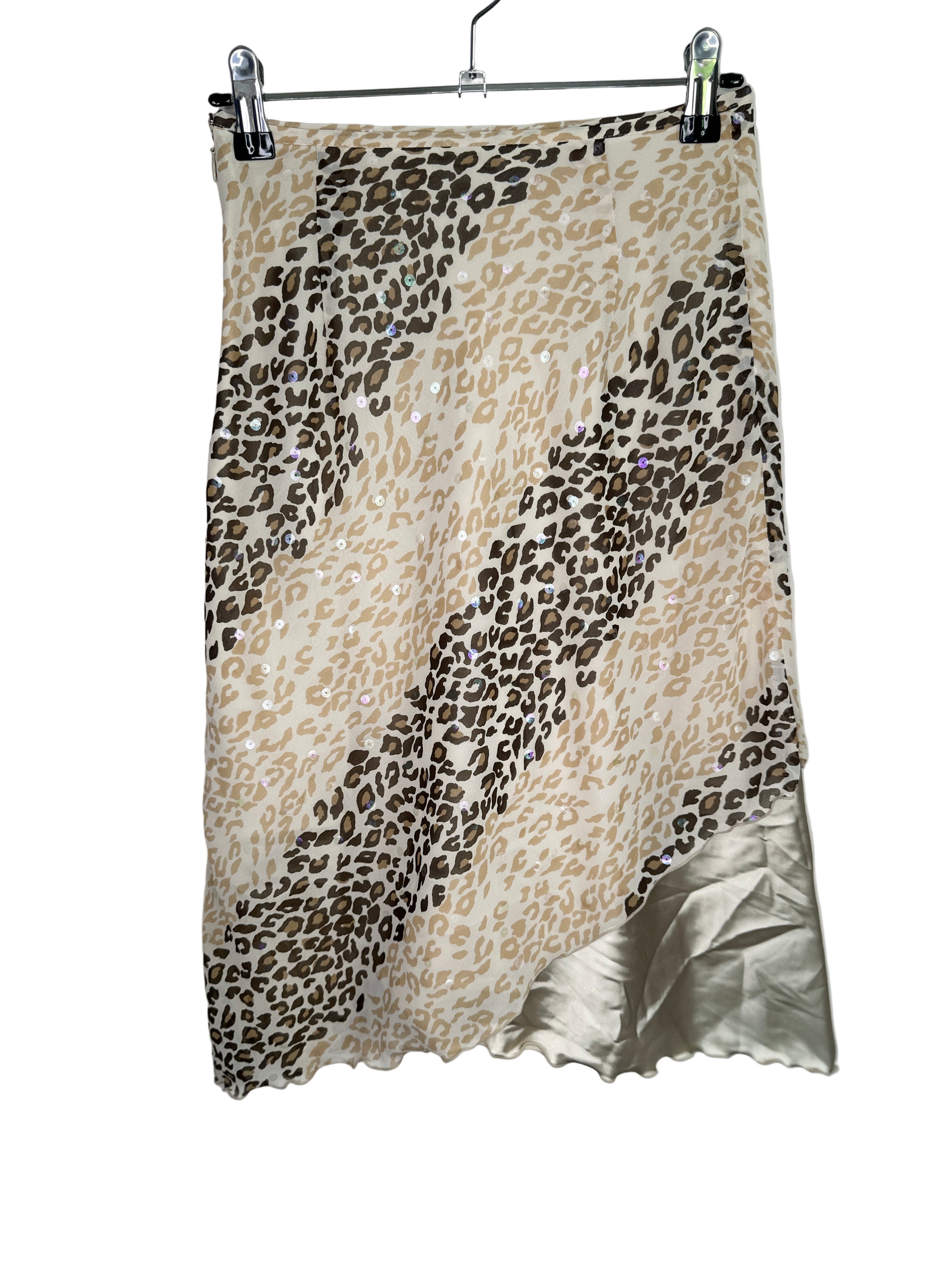Coup De Chance Leopard Sequin Skirt | 6