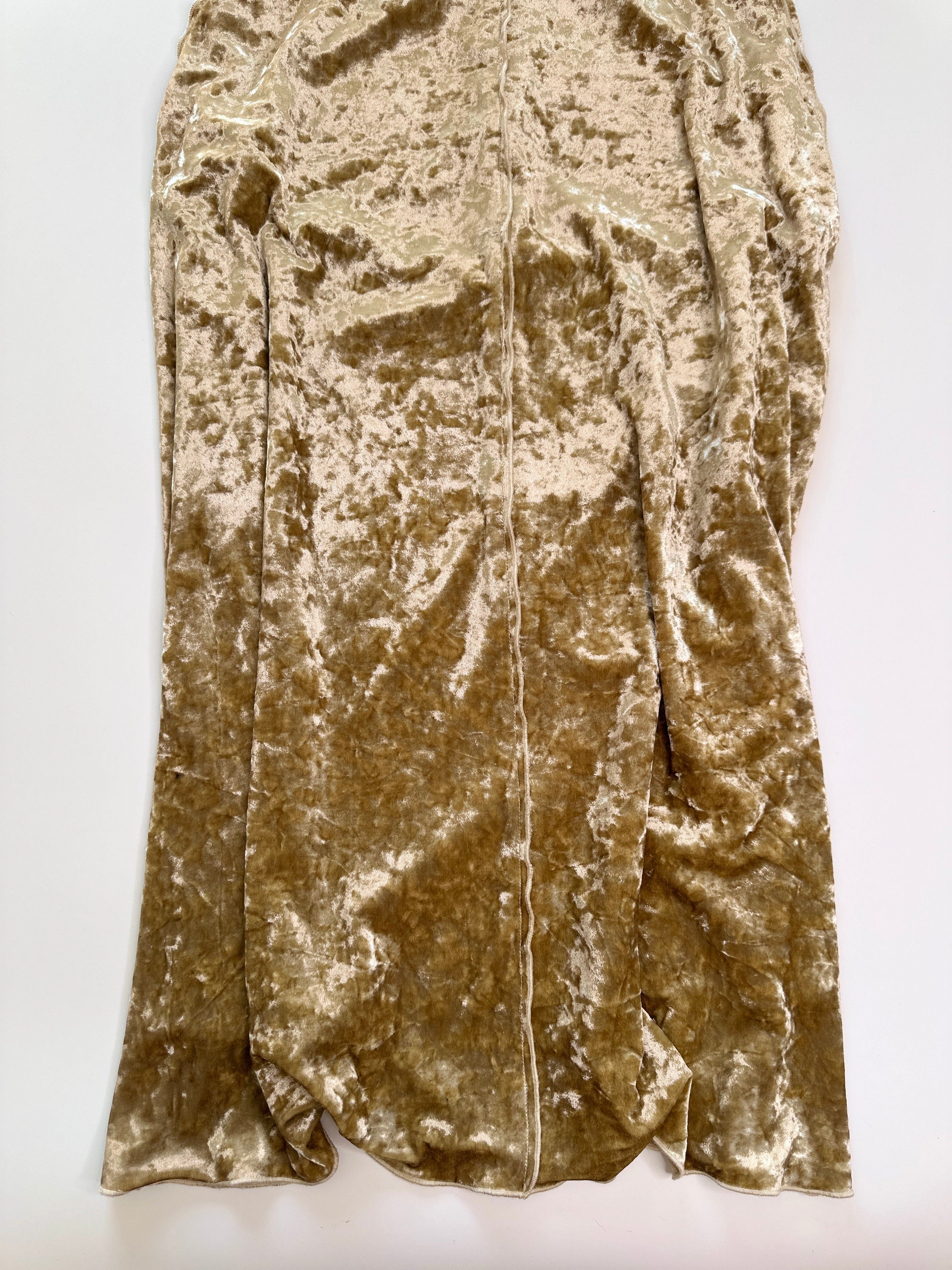 Gold Crush Velvet Skirt | 8