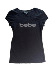 BEBE | Black Rhinestone Y2K Top